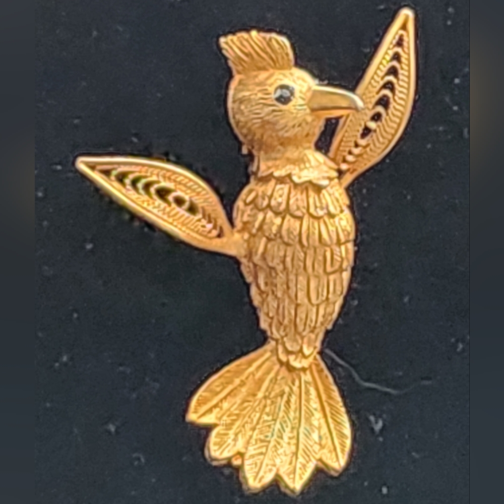 VTG JJ Bird Brooch Gold Tone - Picture 3 of 13